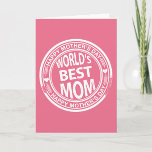 Cartão Efeito de carimbo da Melhor Mãe do Mundo