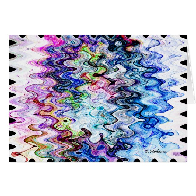 Cartão Efeito de ondinha (Frente Horizontal)