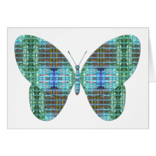Cartão Efeito de vidro borboleta