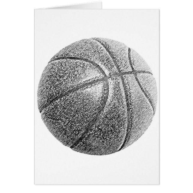 Cartão Efeito Lápis de Basquete (Frente)