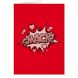 Cartão Efeito sadio da banda desenhada - Smack! Pop art