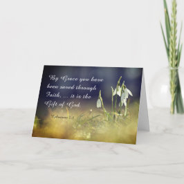 Cartão Éfesianos 2:8 Por Grace Você Foi Salva Bíblia