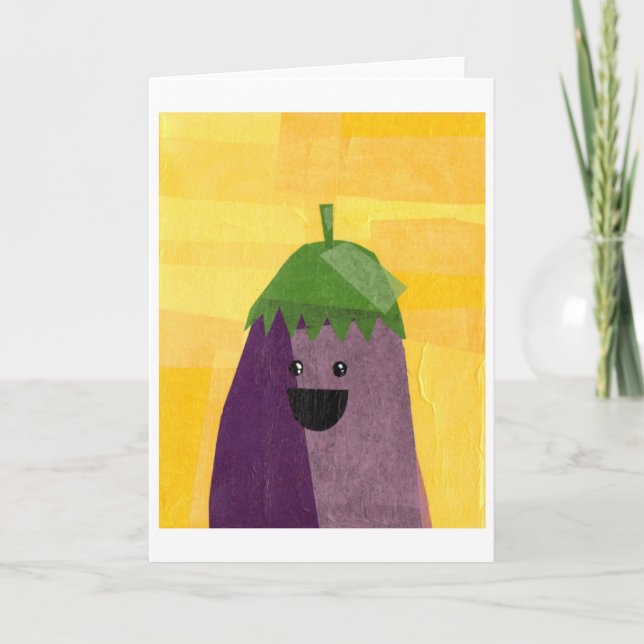 Cartão Eggplant greeting card (Frente)