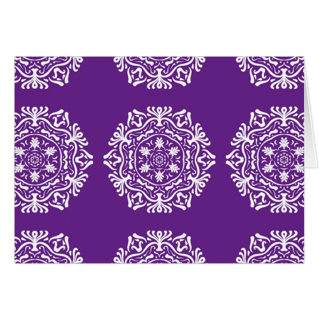 Cartão EggPlant Mandala (Frente Horizontal)