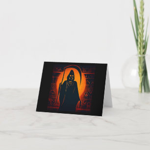 Cartão Egípcia Grim Reaper Halloween 1