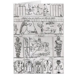 Cartão Egípcio e persa antigos