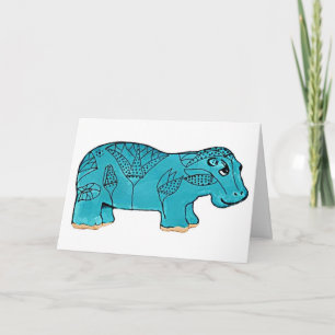 Cartão Egípcio Happy Hippo