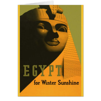 Cartão Egipto - arte do poster das viagens vintage