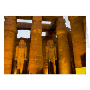 Cartão Egito, Luxor. Templo de Karnack.