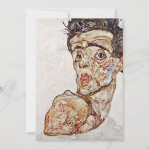 Cartão Egon Schiele - Autorretrato
