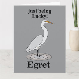 Cartão Egret Lucky Bird