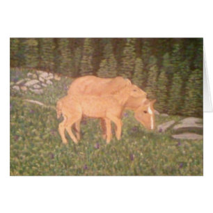 Cartão Égua e potro