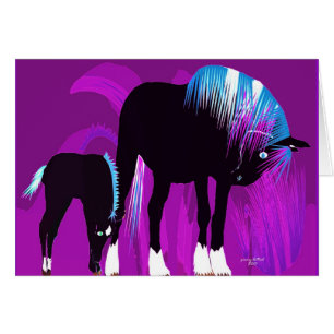 Cartão Égua & potro