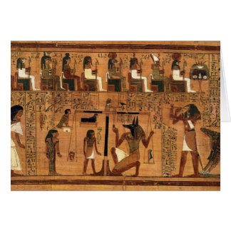 Cartão Egyptian books of the dead.