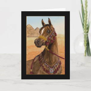 Cartão Egyptian Dream Arabian horse greeting card