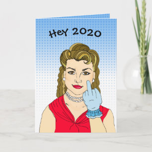 Cartão Ei 2020, Beije meu Traseiro Funny Ano Novo