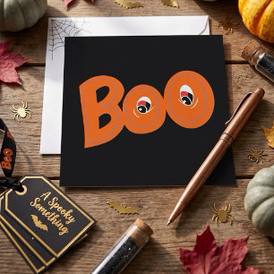 Cartão Ei Boo Eu Te Assustei Tipografia Desenho Arte