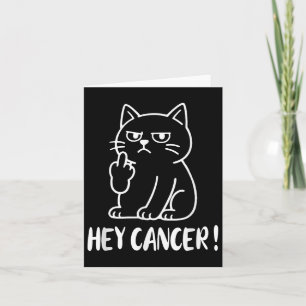 Cartão Ei Cancer F U Memória Engraçada Gato De Dedo Médio