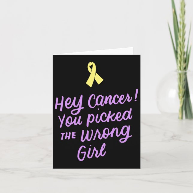 Cartão Ei Cancer Que Você Pegou A Puta Errada De Infância (Frente)