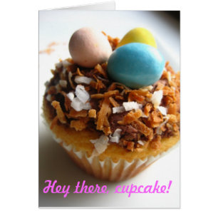 Cartão Ei, cupcake! - Personalizável