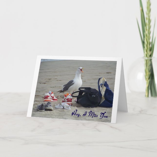 Cartão Ei, eu sinto saudades de você... (Frente)