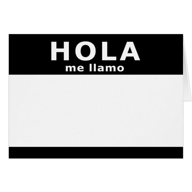 Cartão Ei llamo (Frente horizontal)
