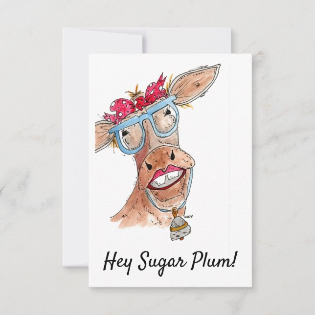 Cartão Ei Pluma Açúcar - Meninas PinUp (Frente)