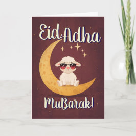 Cartão Eid Al Adha Mubarak Funny Sheep Greeting Card 