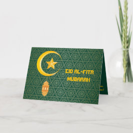 Cartão Eid al Fitr Mubarak Ramadan Kareem Moon Star