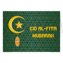 Cartão Eid al Fitr Mubarak Ramadan Kareem Moon Star