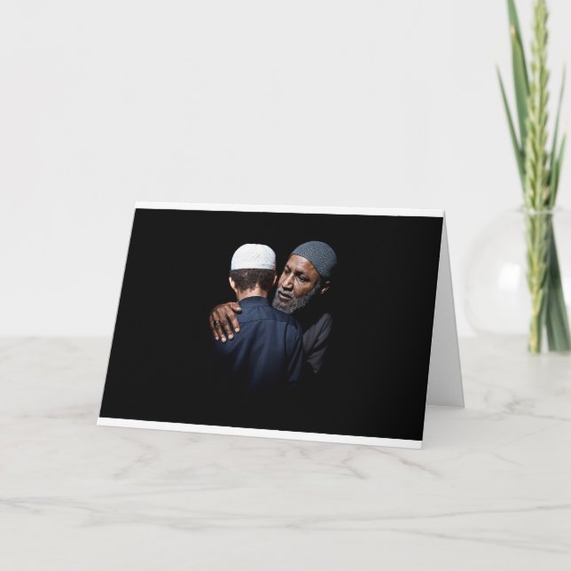 Cartão Eid Islâmico inspirado por Surah Luqman. (Frente)