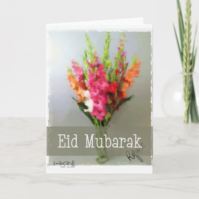 Cartão Eid Mubarak - Bouquet (Frente)