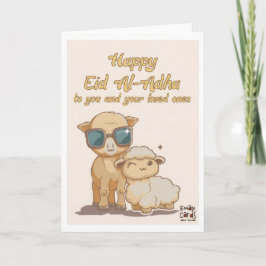Cartão Eid ul Adha Mubarak - Animais Divertidos