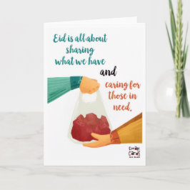 Cartão Eid ul Adha Mubarak - Compartilhando Carne
