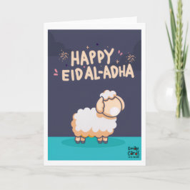 Cartão Eid ul Adha Mubarak - Ovelha Fofa