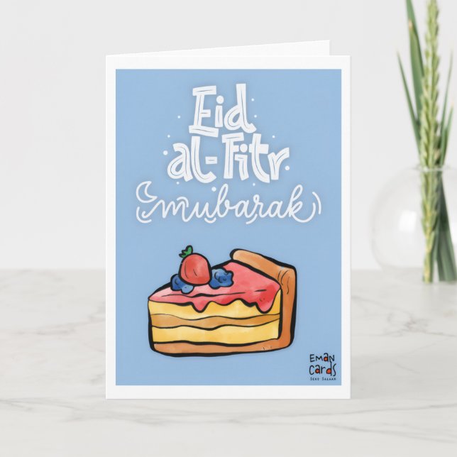 Cartão Eid ul Fitr Mubarak - Dessert (Frente)
