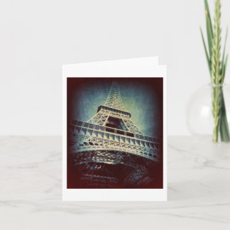 Cartão Eiffel Tower, Deep Metal Blue, Blank