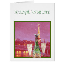 Cartão Eiffel Tower Namorados, Você Acende Minha Vida