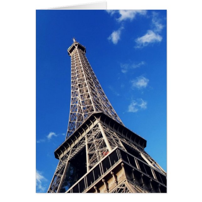 Cartão Eiffel Tower Paris Europe Viagem (Frente)
