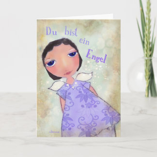 Cartão ein Engel de du bist (você é um anjo) no alemão