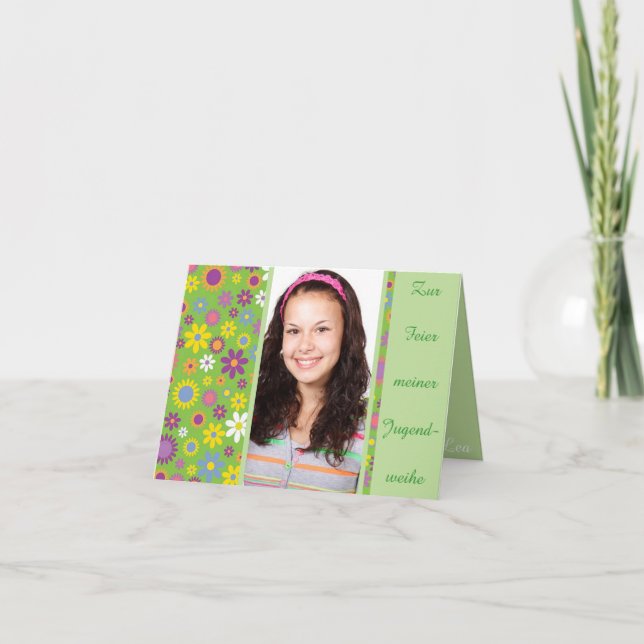 Cartão Einladung zur Jugendweihe (Frente)