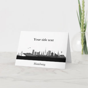 Cartão Einladungskarte mit Hamburg Skyline.