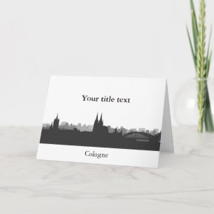 Cartão Einladungskarte mit Köln Skyline.
