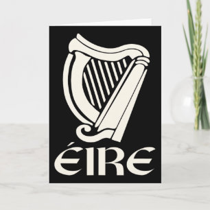 Cartão Eire Gaélico Irlanda Eireann Orgulho Irlandês Harp