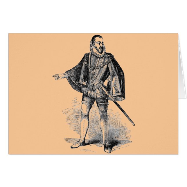 Cartão Eizabethan Costumes (Frente Horizontal)