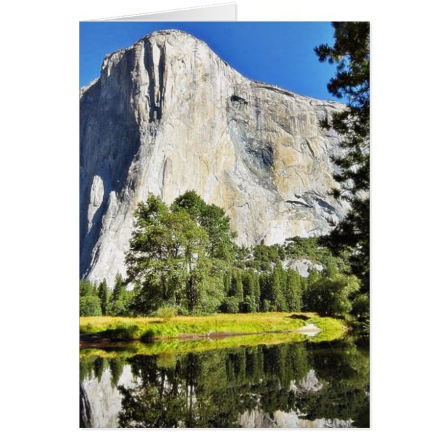 Cartão El Capitan E Rio Merced Em Yosemite (Frente)