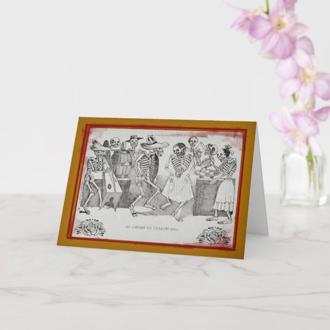 Cartão El jarabe en ultratumba - Dia De Los Muertos Card (Orquídea)