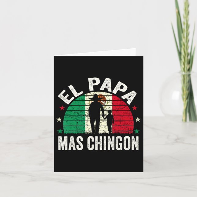 Cartão El Papa Mas Chingon - México - Dia de os pais Pai  (Frente)