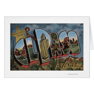 Cartão El Paso, Texas - grandes cenas da letra