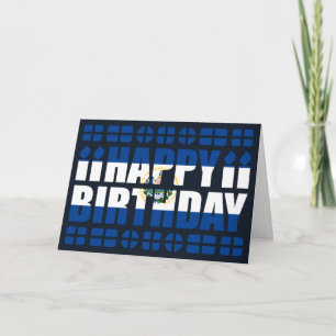 Cartão El Salvador Flag Birthday Card